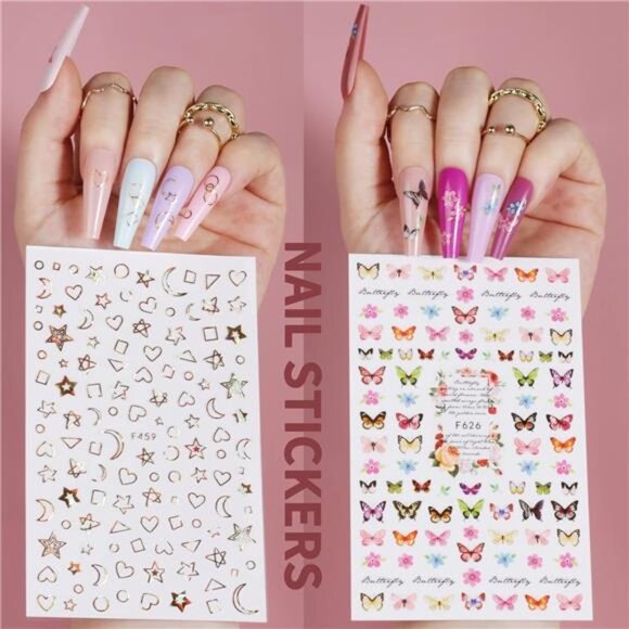 Full Cover Color Press On Coffin Nails, 576pcs Fake Nail Tips in 24 Colors, Glue - Picture 6 of 7